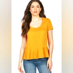 JUSTFAB peplum blouse NWT